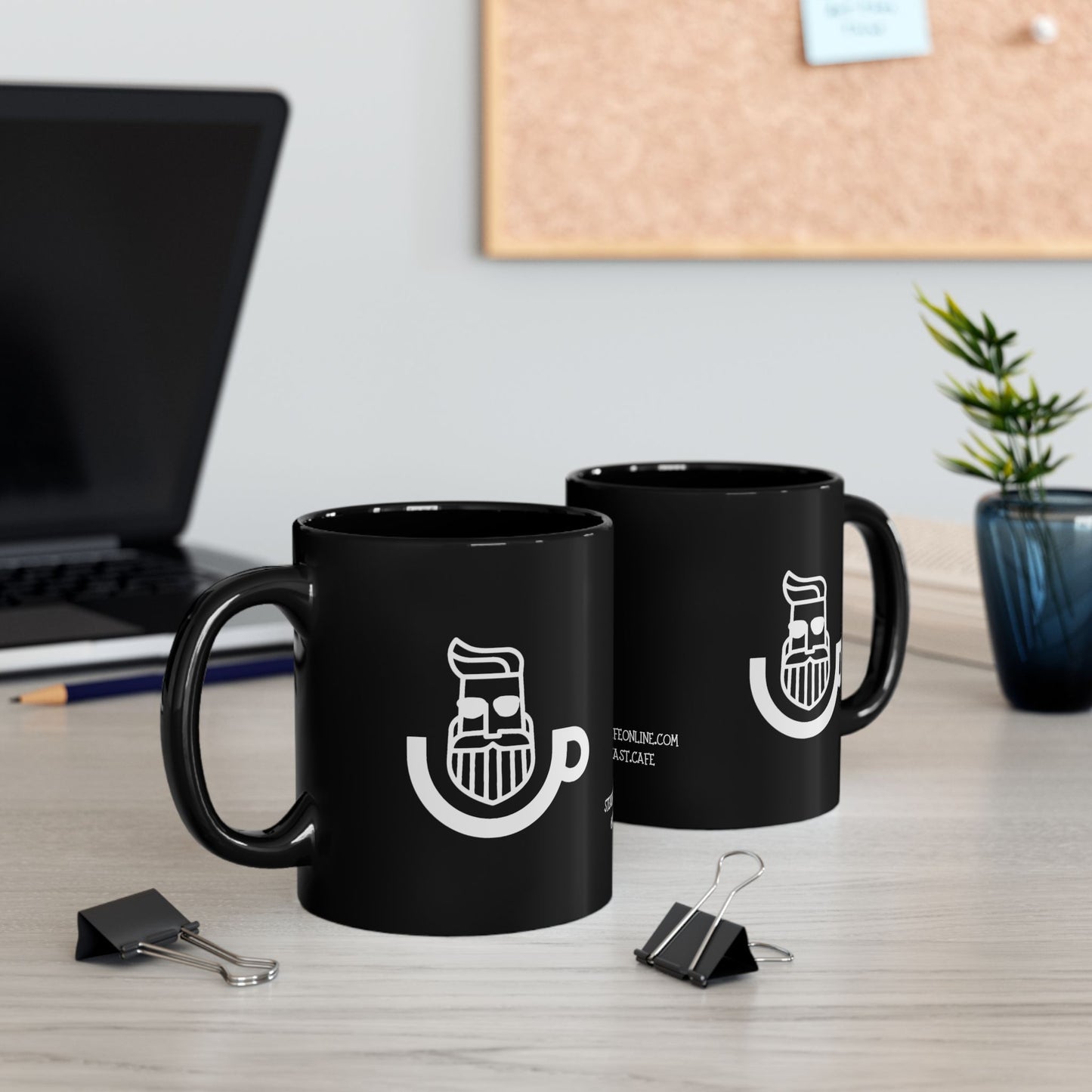 Stay Steadfast - Black Ceramic Coffee Cup